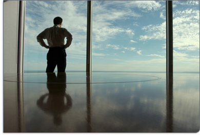 Guy Looking Out Window